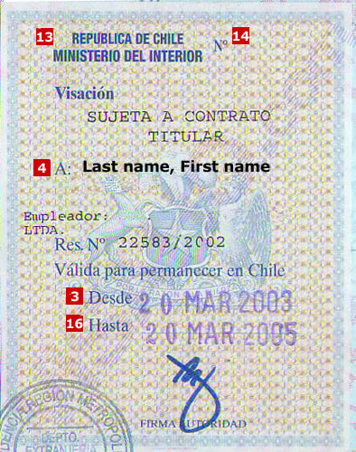 Visa de Chile